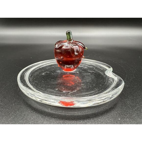 Vintage Clear Glass Jam Jelly Jar w Red Glass Strawberry Finial - Picture 10 of 11